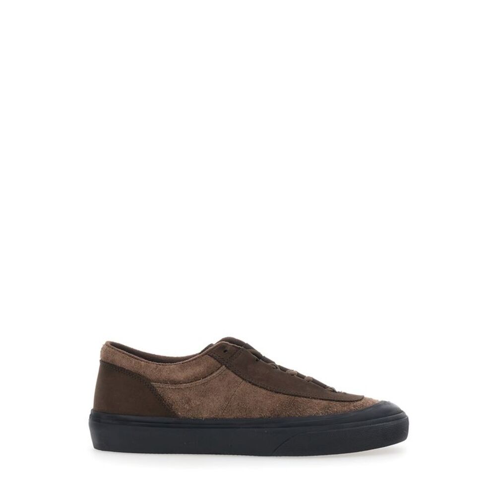 Stone Island Men Brown Low Top Sneakers With Logo On The Tongue In Suede For Men
